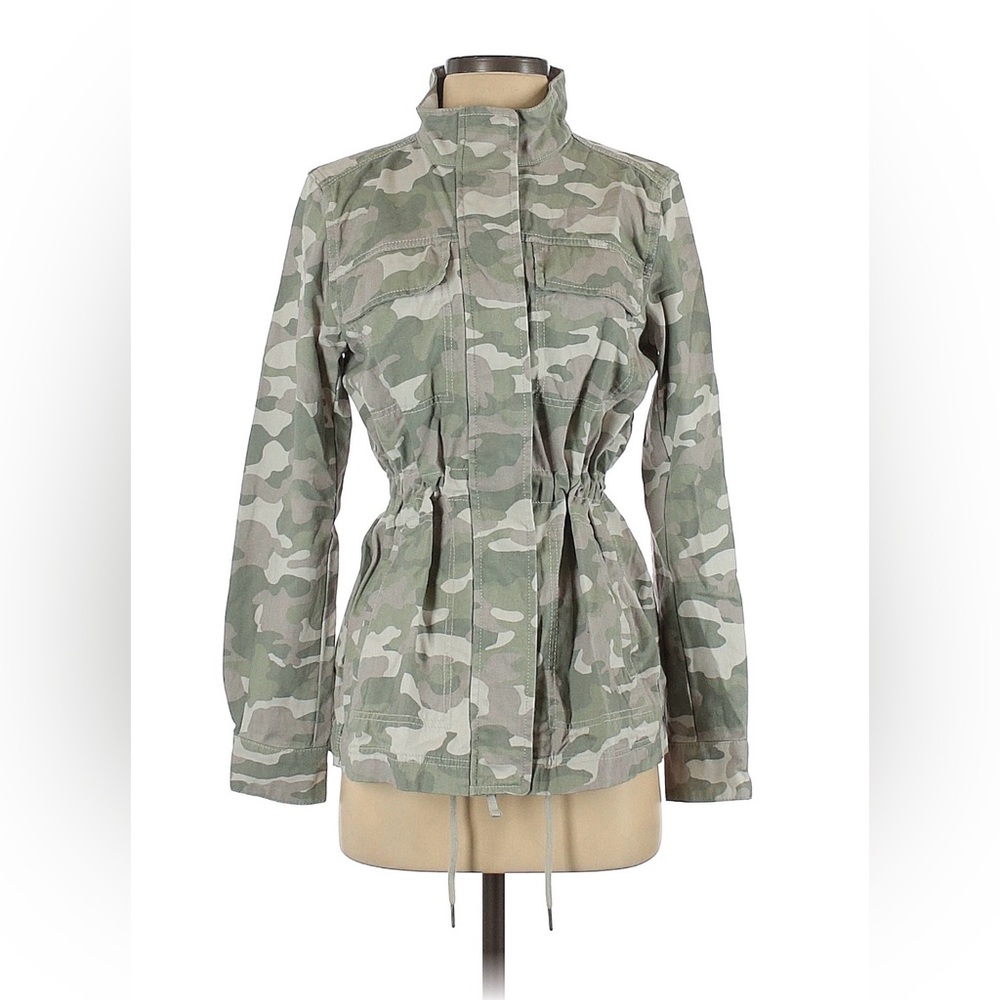 GAP Women's Camouflage Utility Jacket - Green & Tan